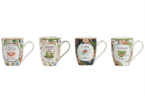 PC-193821 CANECA PORCELANA 12X8X10,5 340ML CAFE 4 MOD