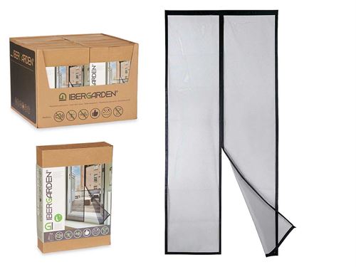 84357 REDE MOSQUITEIRA MAGNETICA PORTA 90X210CM PRETA