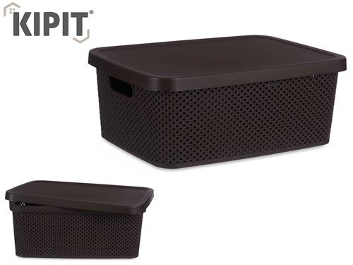 86644 CESTO ORG PL 13L C/TAMPA 39 x 28 x 15 CM