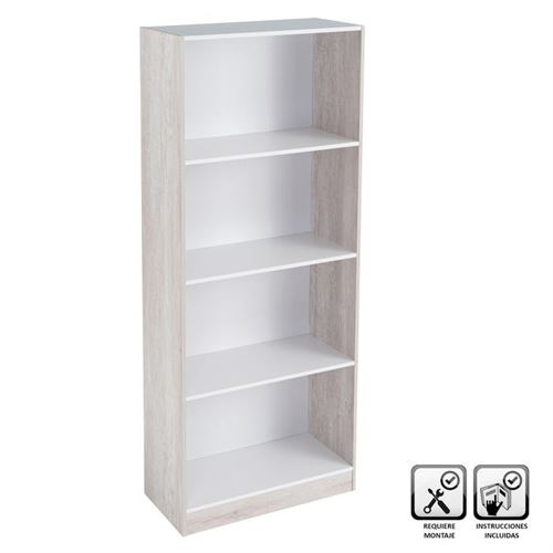 136322 ESTANTE 3 PRATELEIRAS MDF BRANCO 60X29X147CM