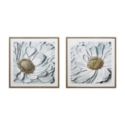 370231 PINTURA QUADRO FLOR 2 MODELOS 60X60X3,8 CM