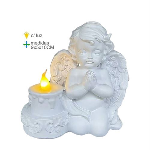 AR-78892 ANJO RESINA C/LUZ 9x5x10cm
