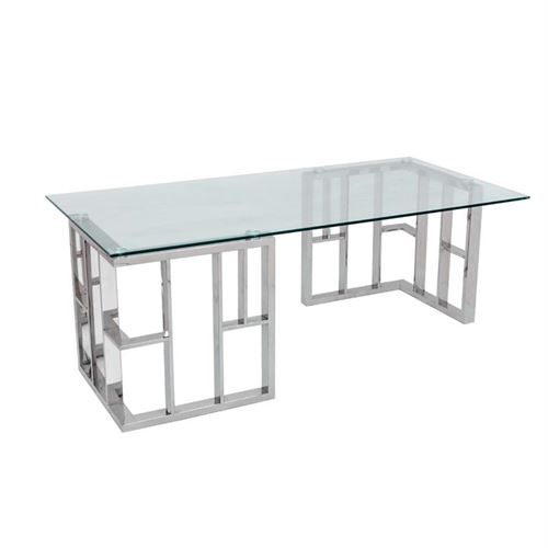 127229288 MESA CENTRO INOX E VIDRO 120X60X45CM