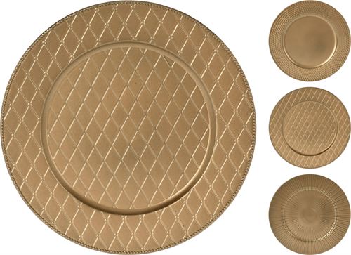 AKX100560 PRATO MARCADOR OURO 33CM 3SORTIDOS