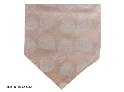 80243 CORREDOR ROSA C/FOLHAS 32X150CM