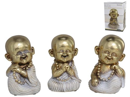 127569 BUDA POLIRESINA DOURADO 9X9,5X10CM