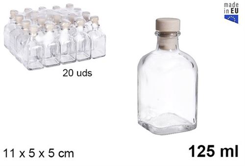 102797 FRASCO VIDRO C/TAMPA 1/8L