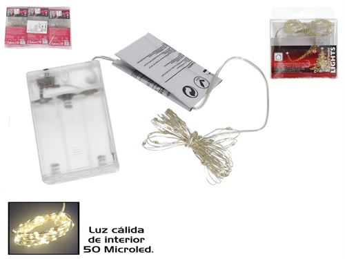 686792 GRINALDA LUMINOSA 50 LED CALIDO  IN
