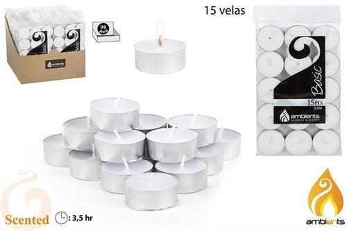 VELA T-LIGHT SET 15PÇS