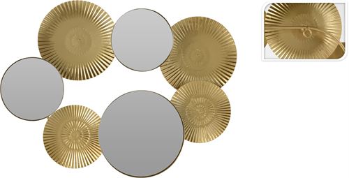 AAE332580 DECORAÇAO PAREDE METAL COM ESPELHO 38X27CM