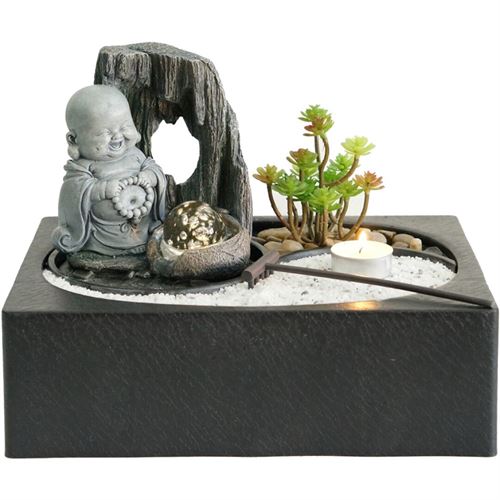 FONTE DE BUDDHA DECORATIVA 13x12x18cm