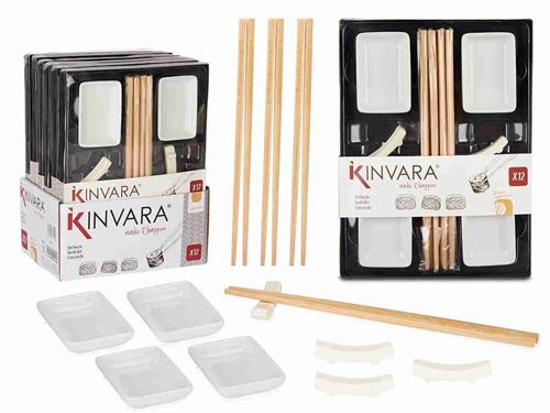 87380 CONJUNTO PARA SUSHI BRANCO 12 PEÇAS