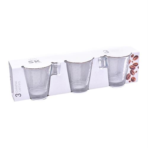 CHAVENA CAFE VIDRO PACK3UN 800-031