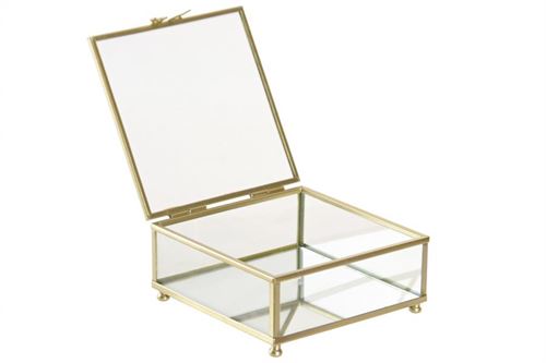 JO-227058 JOALHEIRO METAL VIDRO 13X14X6CM LAÇO