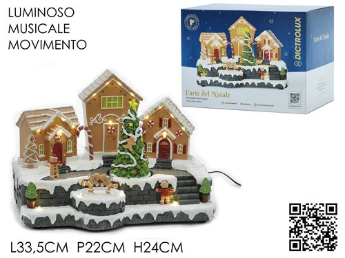 CIDADE DECORAÇÃO LUMINOSA 37X26X28CM