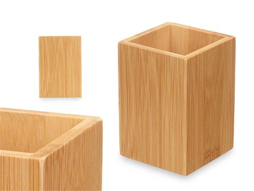 15343 COPO BAMBU ESCOVAS DENTES 6,8 x 6,8 x 9,7 cm.