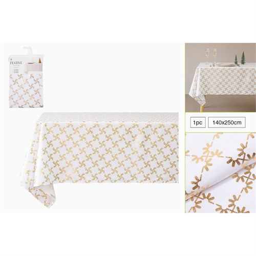 P190297410 TOALHA MESA FP2404-A-BRANCO_amp_DOURADO 140X250CM