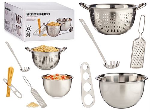 JOGO PASTA  5PÇAS INOX