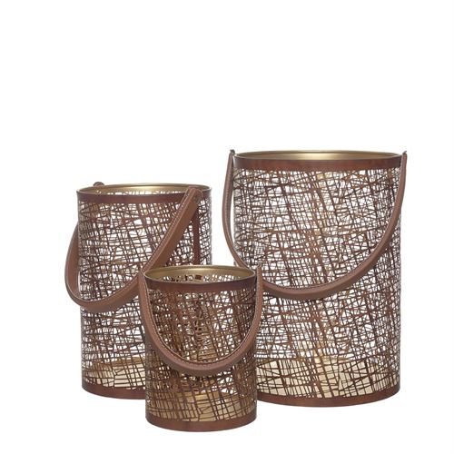 78998 LANTERNAS EM METAL - CONJ. 3 C 0,00 L 25,00 A 35,00
