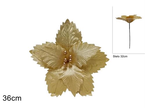 279459 FLOR DE NATAL DOURADA 36CM