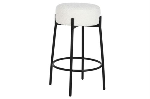 MB-212046 BANCO METAL POLIÉSTER 41X41X67CM BRANCO LOOP