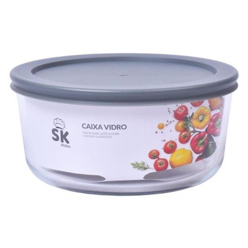 163129 CAIXA VIDRO REDONDO 1658ML SK 163-12