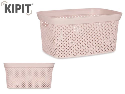 86618 CESTO ORGAN PL 10L ROSA 35 x 24 x 17 cm.