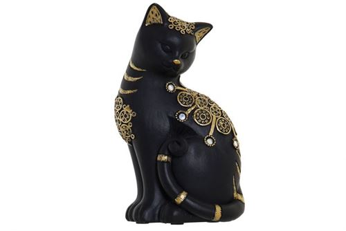 FIGURA RESINA 10X7X17 GATO PRETO