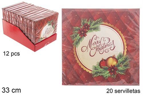 113938 GUARDANAPO NATAL 20 PÇS 3CAPAS 33CM