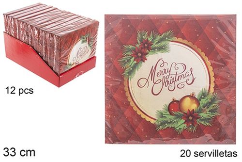 GUARDANAPO NATAL 20 PÇS 3CAPAS 33CM