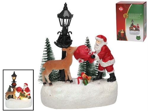 316925 CENA DE NATAL COM LUZ 3LEDS 12X16,5CM