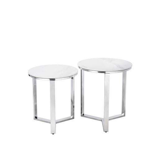 131733032 MESA DE APOIO PRATEADA 45x55 / 40x50cm