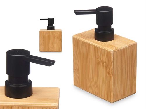 15342 DISPENSADOR BAMBU QUADRADO 5,8 x 9,7 x 15 cm.