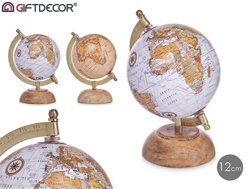 82789 GLOBO TERRESTRE MDF 12CM 2 SORTIDOS