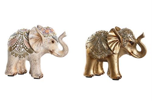 FD-205584 FIGURA RESINA 10X4X8 ELEFANTE 2 SORT.