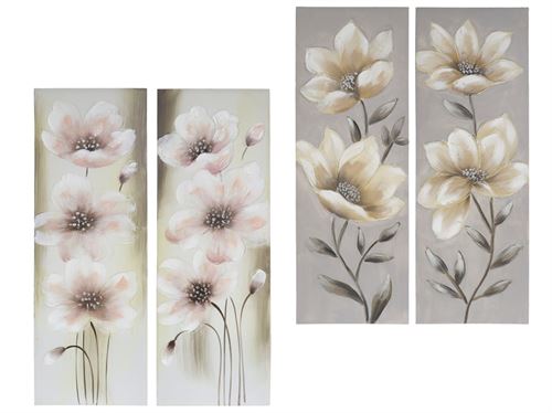 QUADRO FLORES 40X120X3CM 4SORT