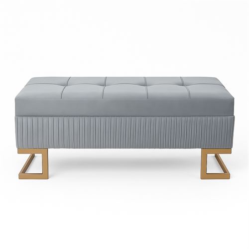 135934499 BANQUETA CINZA PÉS METAL CJ.2 100X40X45-80X35X37CM