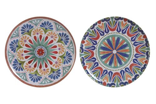 PC-211976 PRATO MELAMINA 28X28X1CM MANDALA 2 MOD.