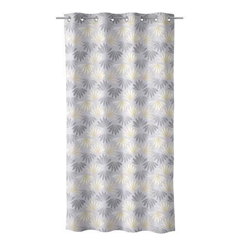 803695 CORTINADO LONITA IMPRESSO FANS CINZA 140X260CM