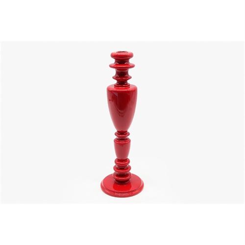 P150591233 CASTIÇAL FY5819202-VERMELHO NATAL 12.2x12.2x36.8cm