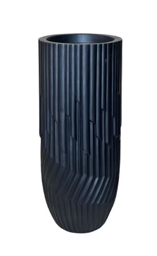 VASO DE RESINA PRETO MATE 38*38*100CM 2214#3