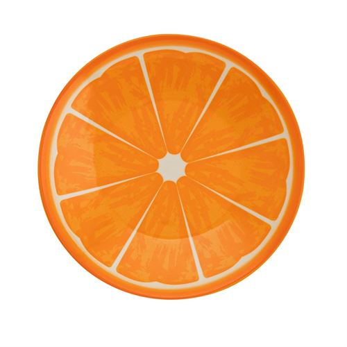 8074016 PRATO CERAMICA LARANJA 21,5X2,8CM