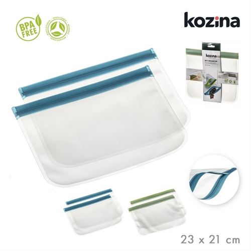 39241000 SET 2 BOLSAS PARA COMIDA 23X21CM SORT.2