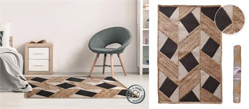 65742 CARPETE MODERNA FIBRA 90X140CM