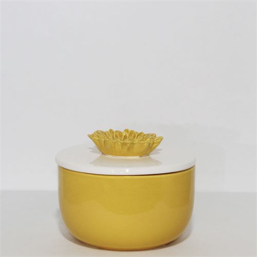 CAIXA CERAMICA AMARELO 14CM