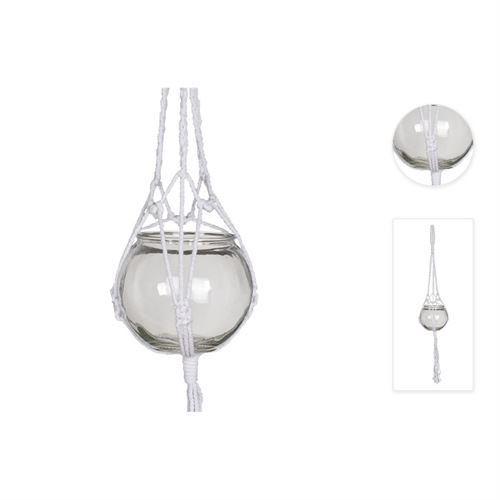 03636 VASO C/ MACRAME 11,5/14x13x80cm