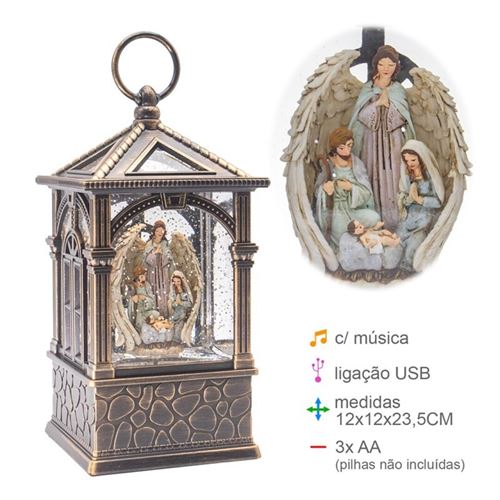 PR-78807 LANTERNA ANJO AGUA 12X12X23,5