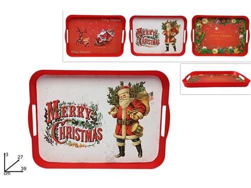 BANDEJA PLASTICO NATAL 39X27CM