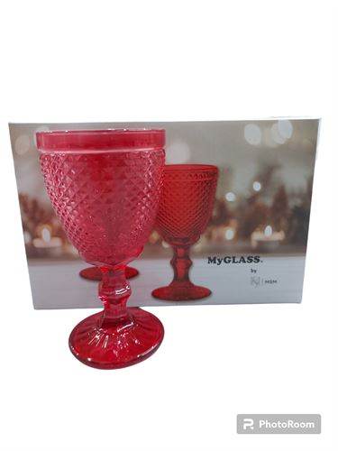 23953 COPOS BICOS VERMELHOS 300ML SET6
