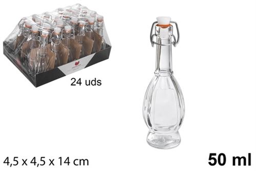 118761 GARRAFA VIDRO HERMETICO 50ML